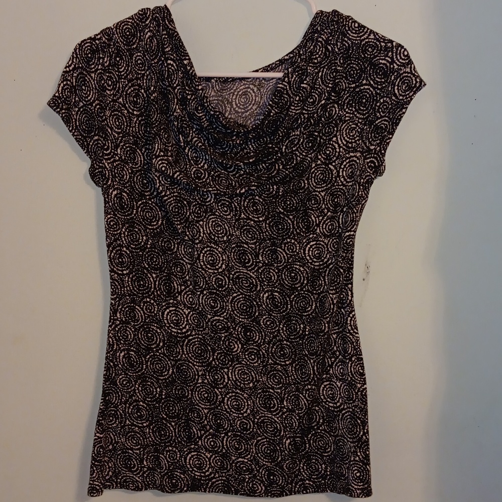 Black and white blouse